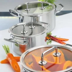 Spring Brigade Pannenset met Glasdeksels, 5-delig