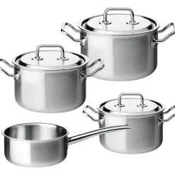 Spring Brigade Starter Pannenset met Steelpan en RVS Deksels, 4-delig