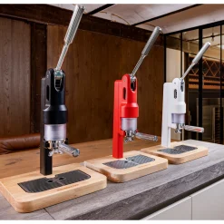 Superkop Handbediende Niet-Elektrische Espressomachine, rood