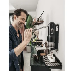 Superkop Handbediende Niet-Elektrische Espressomachine, wit