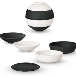Villeroy & Boch Iconic La Petite Boule Serviesset, 5-delig zwart/wit