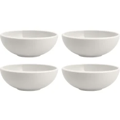 Villeroy & Boch New Moon Kom, 17cm wit 4 stuks