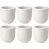Villeroy & Boch New Moon Koffiebeker zonder Oor, 0,4L wit 6 stuks
