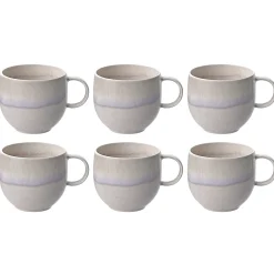Villeroy & Boch Perlemor Beker met Oor, 0,35L sand 6 stuks