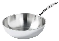 Voccelli Wok 3ply, 28cm rvs
