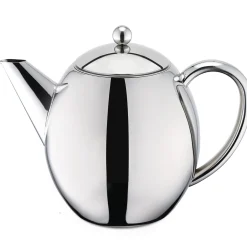 Weis Theepot Dubbelwandig met Theefilter, 1,2L RVS