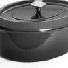 Woll Iron Braadpan Ovaal, 34x26cm carbon grey