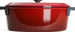 Woll Iron Braadpan Ovaal, 34x26cm chili red