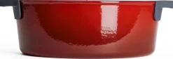 Woll Iron Braadpan Ovaal, 34x26cm chili red