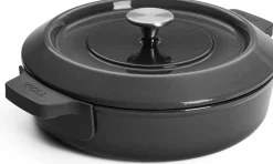 Woll Iron Casserole Rond, 28cm carbon grey