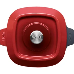 Woll Iron Casserole Vierkant, 24x24cm chili red
