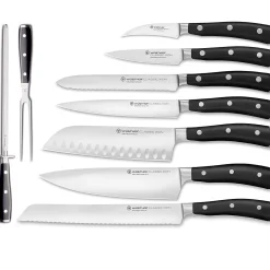 Wüsthof Classic Ikon Messenblok inclusief Messenset, 10-delig essenhout zwart - 1090370901
